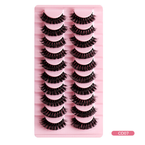 Russian Big Curl False Eyelashes Synthetic Thick Natural 10