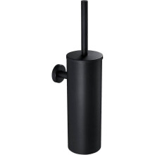 (As show, One size) Ensemble brosse et support de toilette en acier inoxydable 304, brosse de toilette chromée noire avec