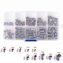 (As show, One size) Kit de 200 vis sans tête en acier inoxydable 304 à six pans creux, assortiment M3/M5/M6/M8