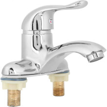 (As show, One size) Robinet de salle de bain G1/2 en alliage de zinc, double trou, mitigeur eau chaude/eau froide, pour