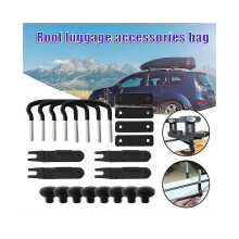 (As show, One size) Kit de fixation universel pour coffre de toit avec boulons en U, pratique et facile à installer (neuf).