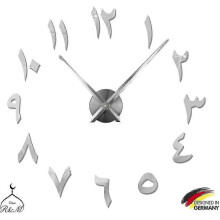 (As show, One size) Horloge murale 3D arabe silencieuse à monter soi-même, décoration intérieure, cadeau pour salon ou bureau,
