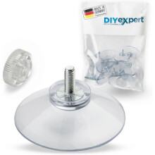 (As show, One size) 20 ventouses de 40 mm avec filetage M4x10 mm et écrou moleté transparent