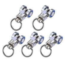 (As show, One size) Lot de 5 poulies métalliques pour rails de rideaux - Accessoires pour rideaux d'intérieur