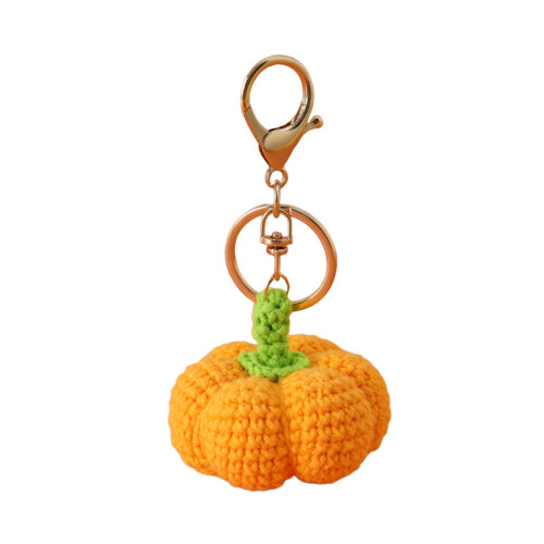 Small Pumpkin Car Keychain Plush Pendant 1
