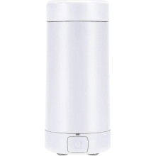 (As show, One size) Bouilloire électrique de voyage portable blanche, mini thermos, théière à ébullition rapide