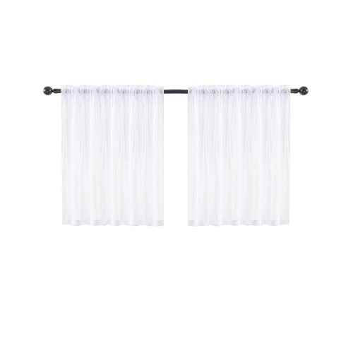 Sheer Curtains Set 2 Panels 76x60 cm 1