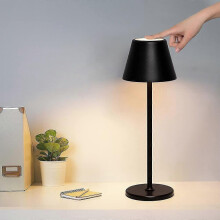 (As show, One size) Sysy Tischlampe Kabellos, Led Tischlampe Akku Dimmbar Touch Switch & Aufladbar USB-C, Aluminium tis