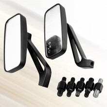 Motorcycle Side Rearview Mirrors Black