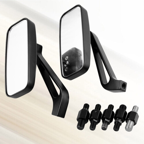 Motorcycle Side Rearview Mirrors Black