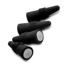 (As show, One size) Lot de 6 bouchons en silicone noir pour bouteilles de vin, sodas et bières, adaptés aux boissons gazeuses.