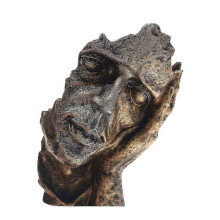 (As show, C) Statue abstraite de visage en résine, sculpture décorative pour la maison ou le bureau