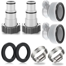 (As show, One size) Adaptateur pour tuyau de piscine (lot de 4), adaptateur pour piscine, adaptateur pour piscine Intex,