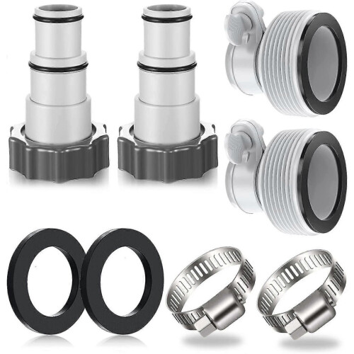(As show, One size) 4 st poolslangsadapter, pooladapter, Intex pooladapter, poolslangsadapter, pumpslangsadapter, poolslangkoppling