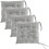 Square Chair Cushions with Ties 15.7 inch Silver Gray 4 Pack 1