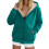 Women's Fleece-Lined Hooded Sweatshirt with Front Zipper 1