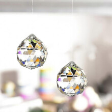 (As show, One size) Pendentif attrape-soleil en forme de boule de cristal transparent, 40 mm, lot de 2