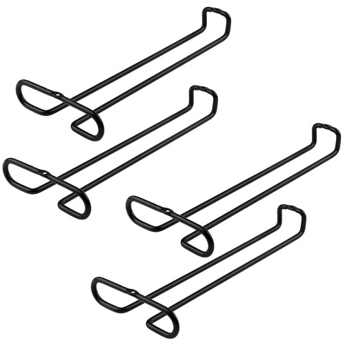 Heavy Duty Metal Stemware Rack Black 4-Pc 1