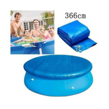 (As show, One size) Couverture de piscine ronde, adaptée aux piscines, 366 cm