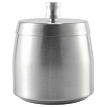 (As show, One size) Cendrier en acier inoxydable avec couvercle, robuste et résistant aux intempéries, sans base, pour une