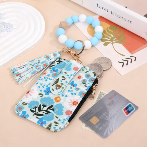 Boho Beaded Wristlet Wallet for Women with Tassel 2