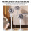 Oscillating Stand Fan Rechargeable USB Remote 5 Speeds 2