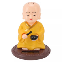 Solar-Powered Waving Monk Car Ornament