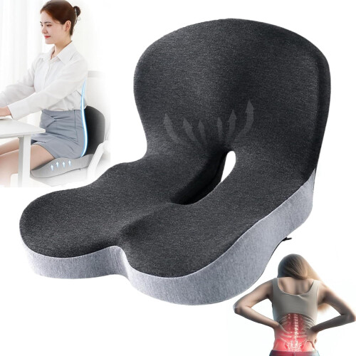 Soothe+ L-shaped memory foam seat and back cushion for