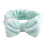 Bowknot Headband Solid Green Plush Wide Face Wash Headband 1