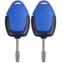 (As show, One size) Telecomando a 3 pulsanti con corpo e chiavi per Ford Transit, colore blu.