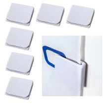 (As show, One size) Clip di fissaggio autoadesive per tenda da doccia antivento, protezione antispruzzo, colore bianco,