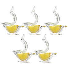 (As show, One size) 5 clip spremiagrumi in acrilico, manuale, per fette di limone, pratico spremiagrumi trasparente per