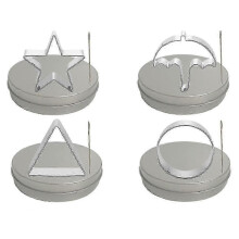 (As show, One size) Set di 4 utensili in acciaio inossidabile per la preparazione di caramelle coreane Dalgona, ideali per