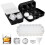 (As show, One size) Isbitsformar, 3-pack silikonisbitsform med lock, sfärisk fyrkantig honungskaka-isbitform 1