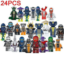 (As show, One size) Ninjago Set Of 24pcs Mini Figure Building Blocks Kid Toys Stock._aa