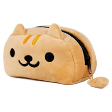 (As show, One size) Estuche de peluche de gato adorable, neceser de maquillaje con diseño de dibujos animados.