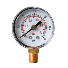 (As show, One size) Manometro 0-15PSI 0-1Bar Misuratore di pressione pneumatica idraulica