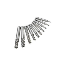 (As show, One size) 10 pezzi Frese a 4 taglienti da 2-10 mm in HSS-AL per macchine CNC