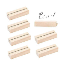 (As show, One size) Confezione da 10 porta segnaposto in legno, porta menu in legno, espositore per numeri da tavolo per