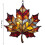 Stained Glass Acrylic Maple Leaf Ornament Gold 1pc 2