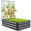 Outsunny Jardinera con Celosía Gris 80 x 115 x 125 cm 1
