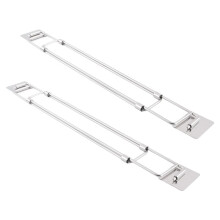 RV Secure Adjustable Bars, Stainless Steel Rods, Food&Drink Stabilizers for RV Refrigerator (2 Pack)