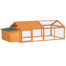 Gallinero de Exterior Marrón 240 x 112.5 x 76 cm