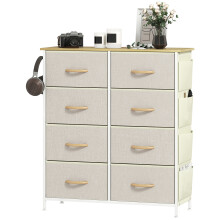 Cajonera de Tela Beige 86 x 30 x 94.5 cm
