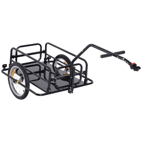 Homcom Remolque para Bicicleta negro 155 x 71.5 x 77 cm