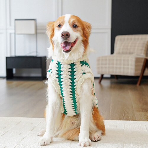 Fleece-Lined Pet Sweater for Large Dogs and Cats