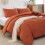 King Size Comforter Set Burnt Orange 3 pcs 2