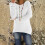 Women's fluffy fuzzy sweater solid color long sleeve round 2