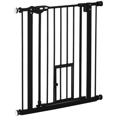PawHut Barrera de Seguridad Negro 80 x 4 x 76.2 cm