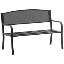 Banco de Jardín Negro 127 x 60 x 87 cm